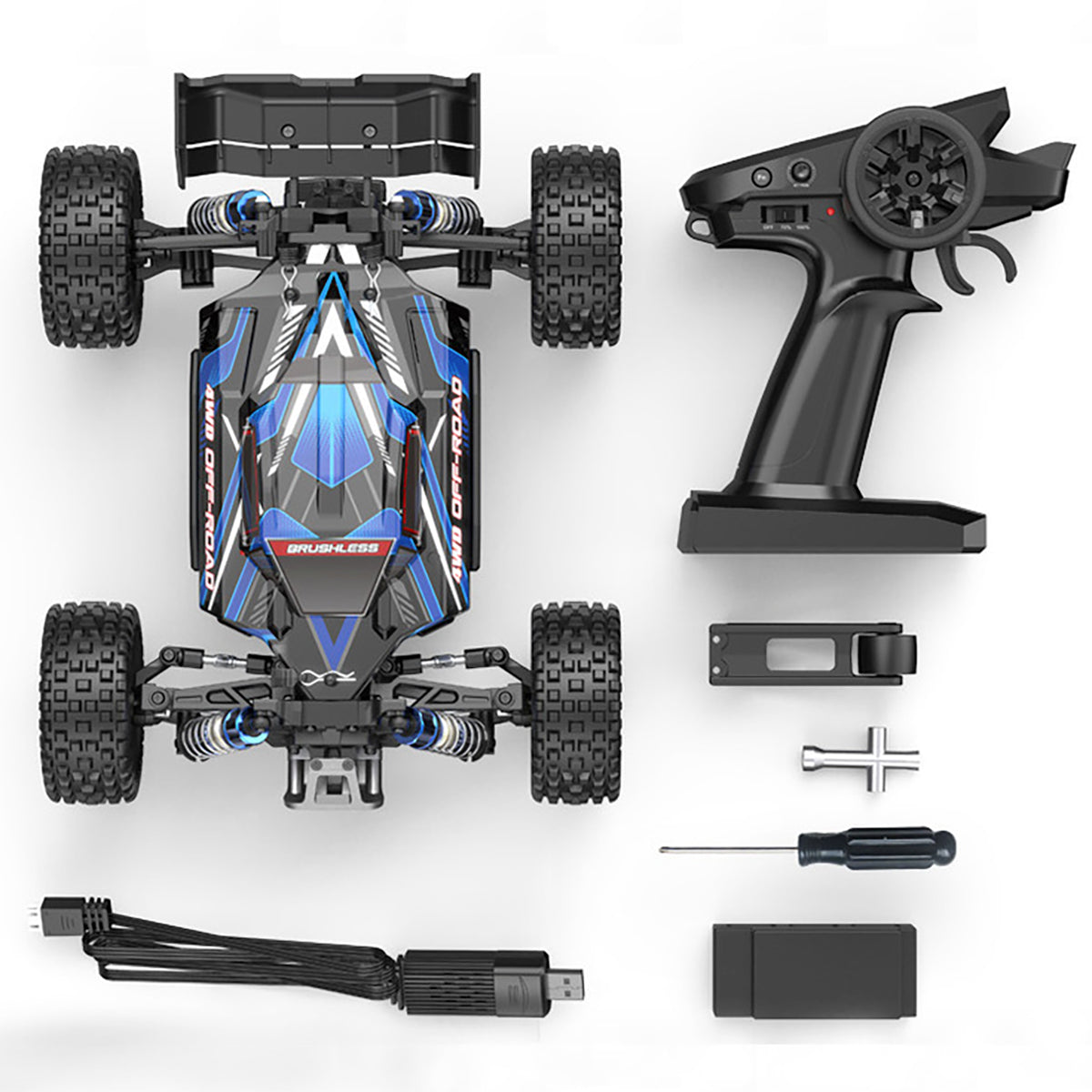 MJX 1:16 4WD Brushless Fast Adult RC Car, 42 MPH Top Speed Hobby Grade Electric Racing Buggy, All Wheel Drive Offroad RC Car