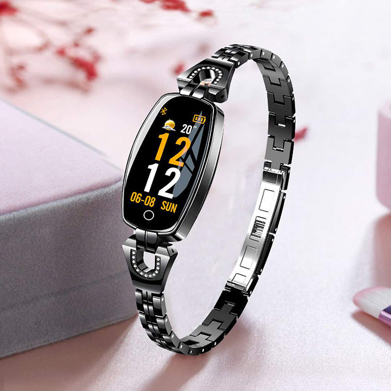 Female Fitness Tracker Blood Pressure Heart Rate Monitor Waterproof Sleep Monitor Touch Screen Bluetooth Smart Watch for Android iOS