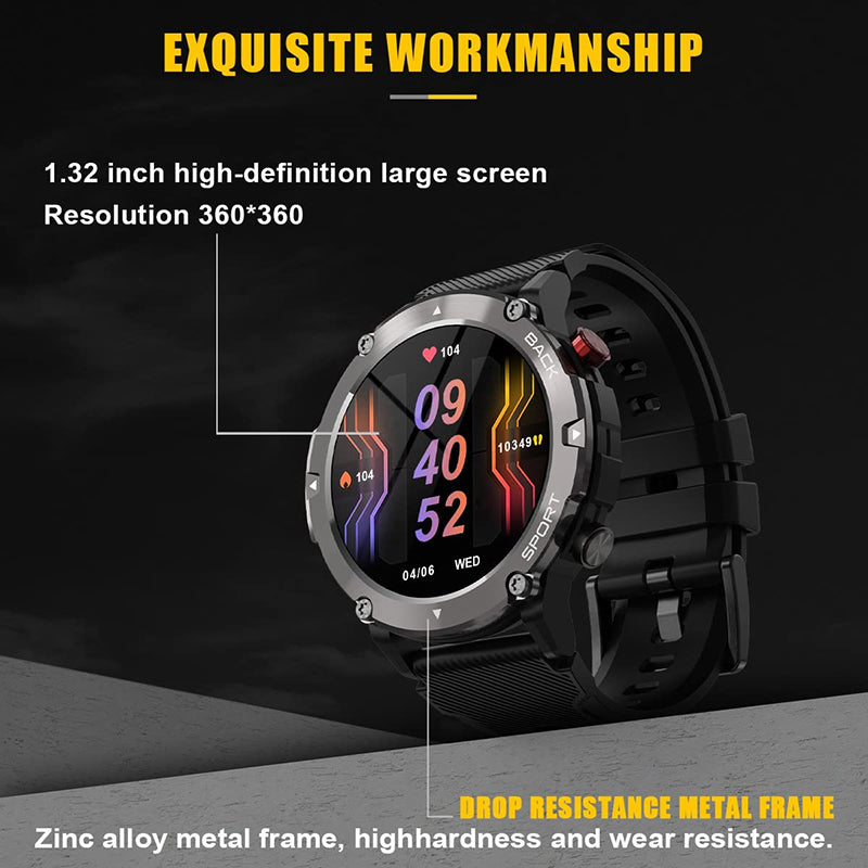 Milita 2022 HD LCD Bluetooth Tactical Smart Watch
